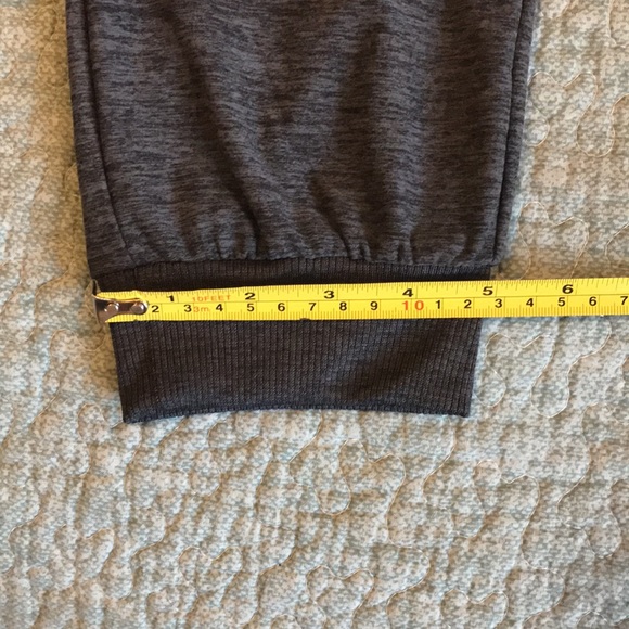 Forever 21 Heather Grey Joggers Stretch Waist Ankle Cuffs Side Pockets Sz Lg - Picture 13 of 13